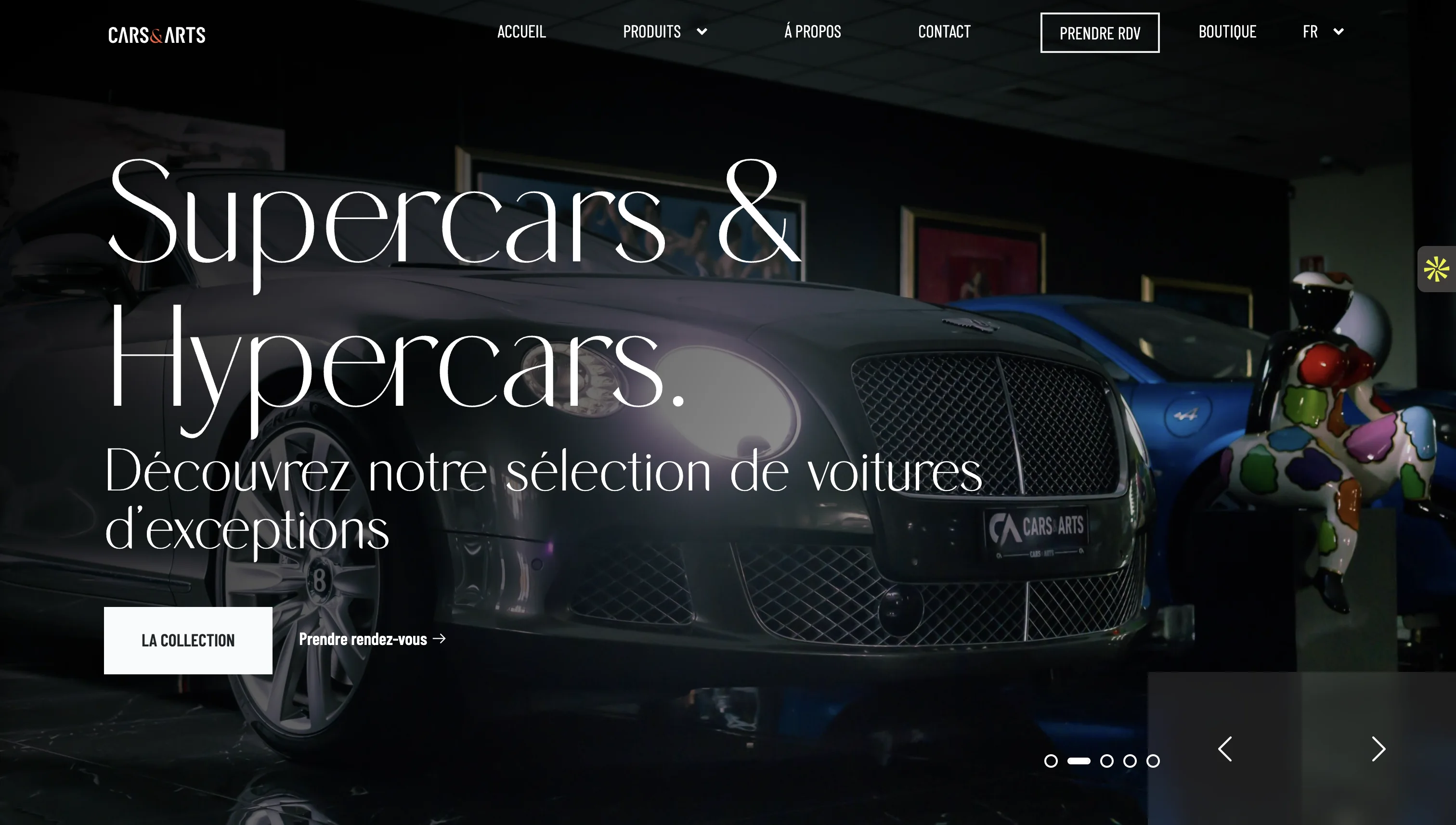 Cars & Arts — luxury automotive website