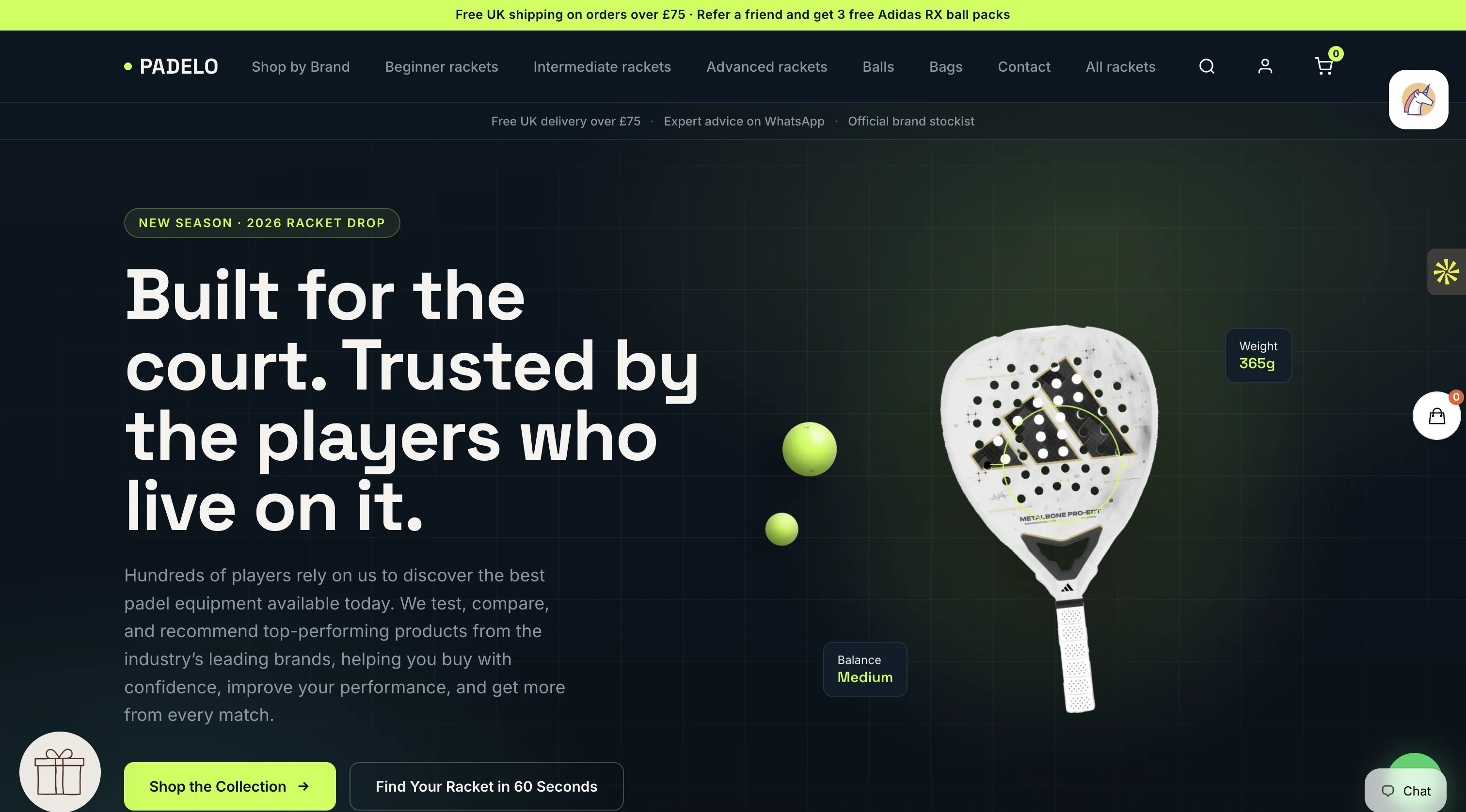Padelo — padel equipment e-commerce