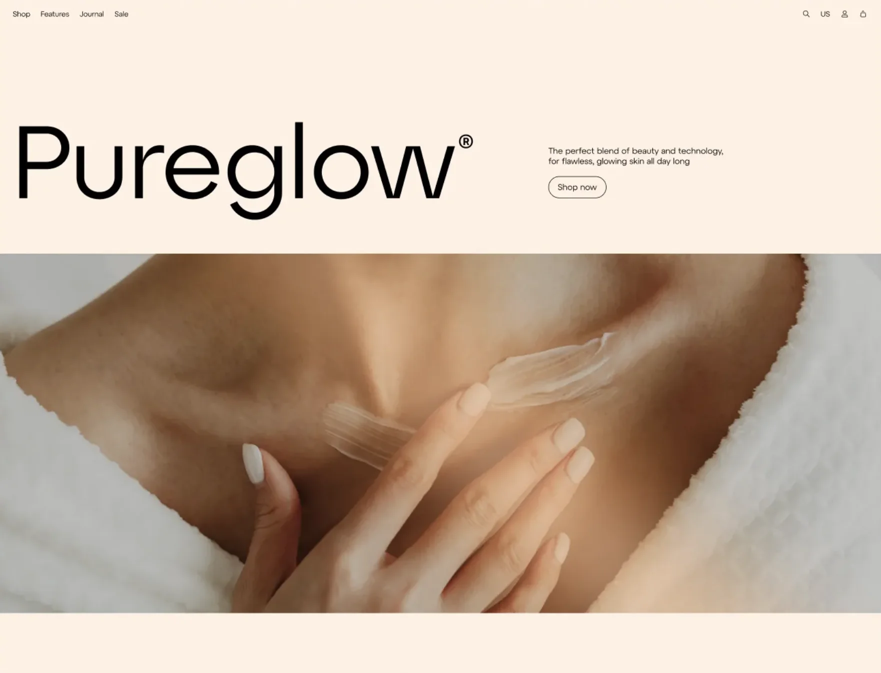 Pureglow — beauty e-commerce website