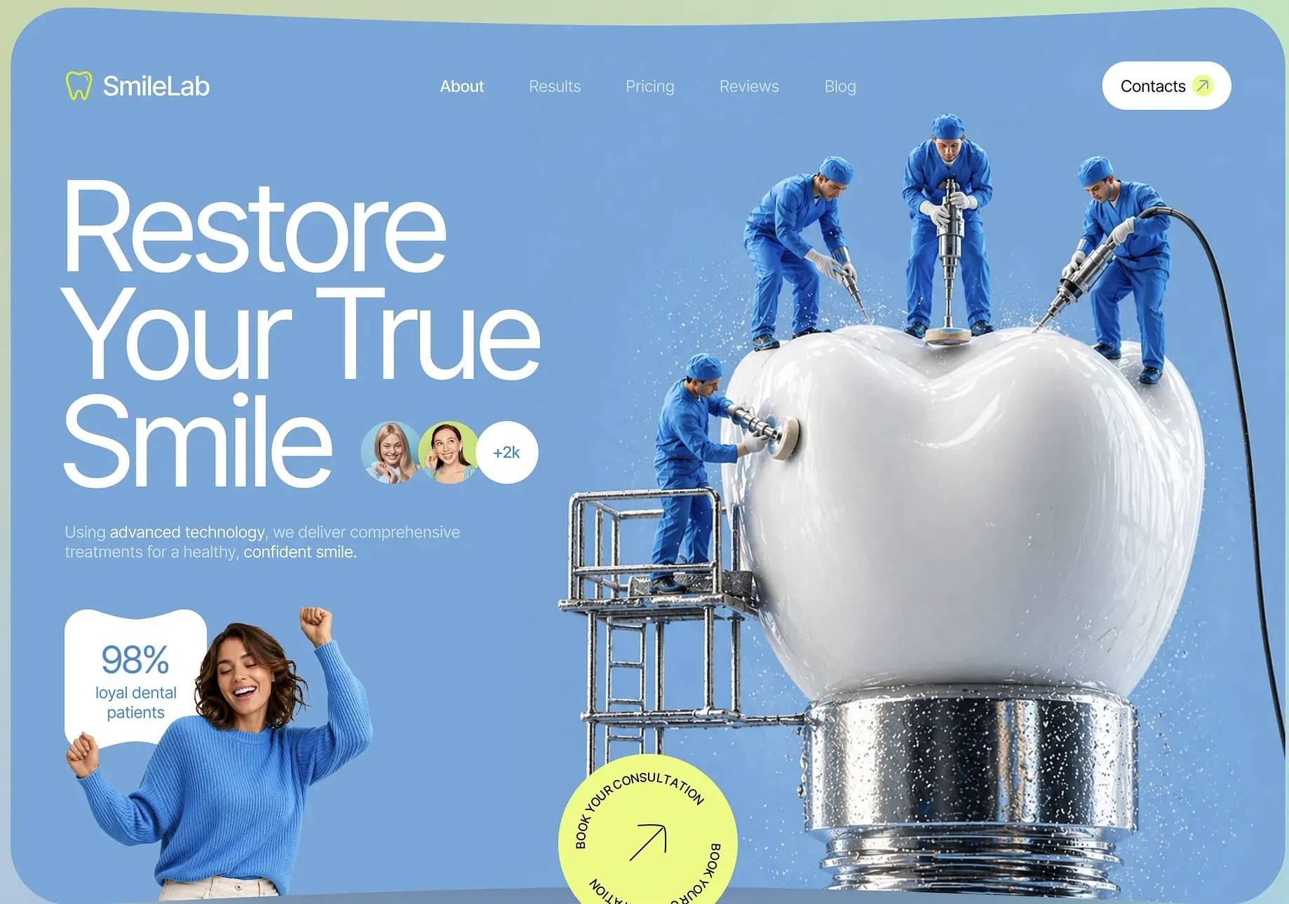 SmileLab — dental clinic website