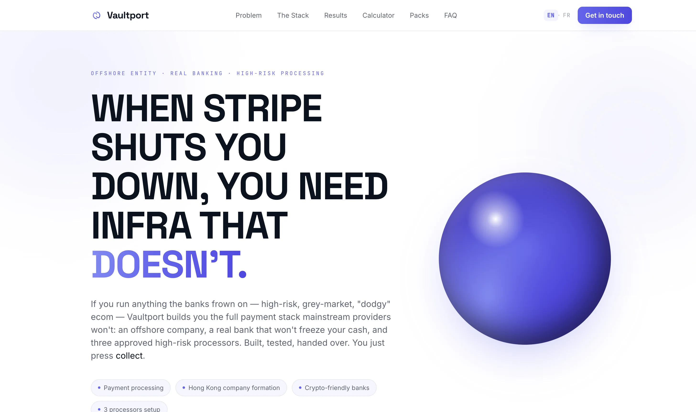 Vaultport — fintech website